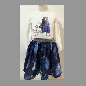 New Disney Frozen Organic Cotton three layer dress